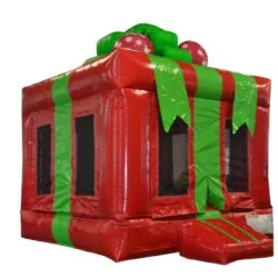 i2k inflatable - Custom Amusement inflatables Adventure Gift Box Jumper (Green/Red)