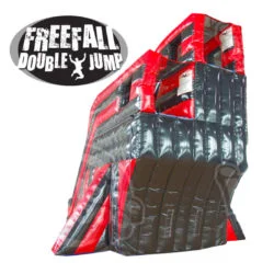 i2k inflatable - Custom Amusement inflatables Adventure Freefall Double Jump Platform (red/black)