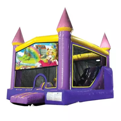 inflatable jumpers module combo caste princess wet/dry themed bounce house for parties