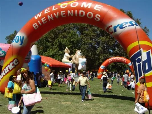 inflatable arches custom branding for races and events tide themed