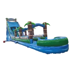 i2k Inflatable- Custom Amusement inflatable Adventure Tropical Thunder 27' Wet/Dry Slide